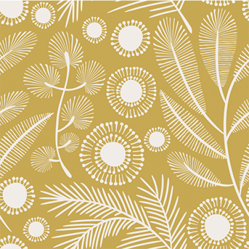Golden Botanical Pattern