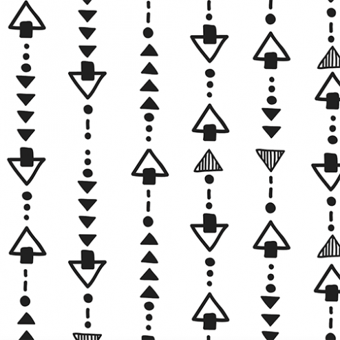 Triangles Pattern - Sample Kit-B&W