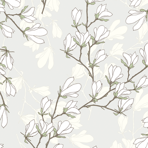 White Magnolia Pattern