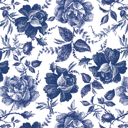 Blue Southern Rose Pattern - Sample Kit