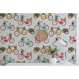 Illustrated Bikes Pattern