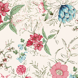 Watercolor Pop of Floral Pattern - Sample Kit